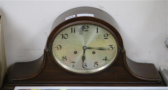 A 1920s mahogany mantel clock